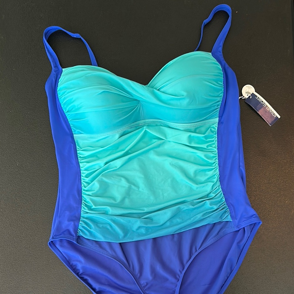 Blue Gradient Women's One Piece Swimsuit